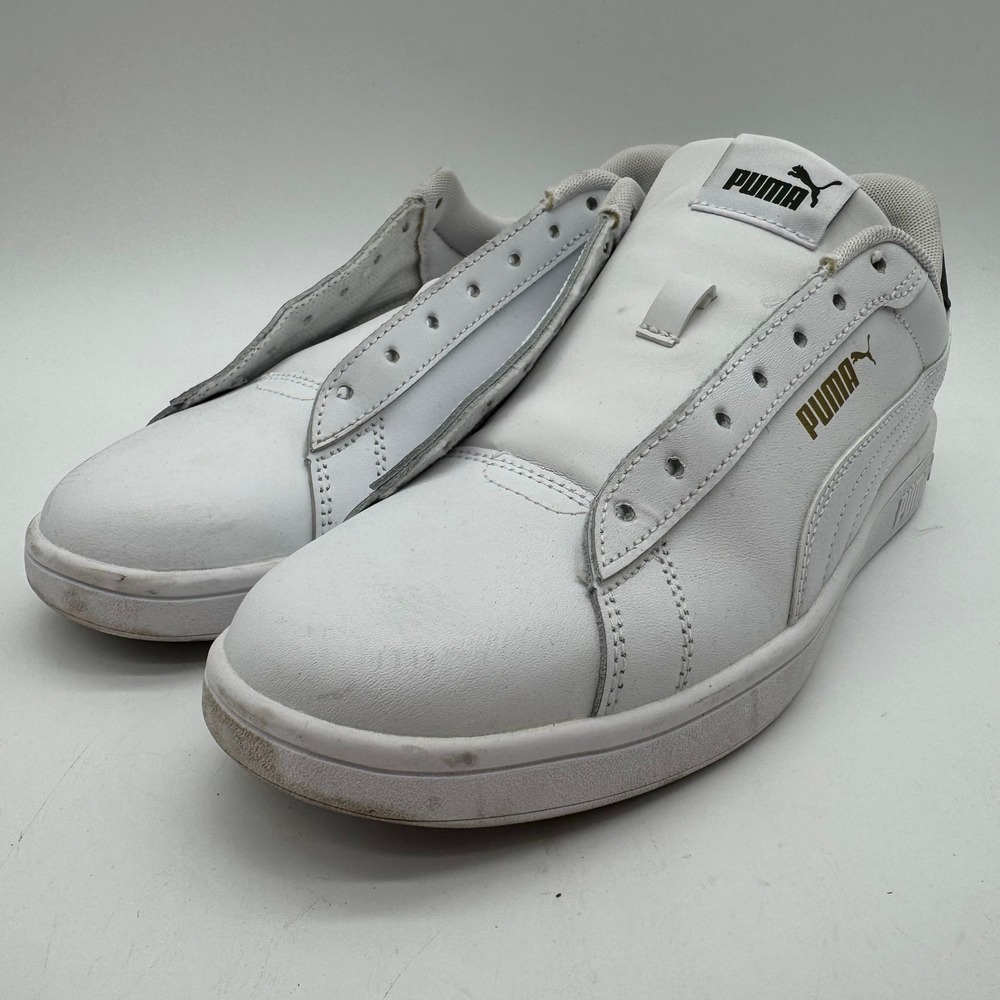Puma Ace Court Men's Size 9 White Green Gold Low Top Casual Sneakers